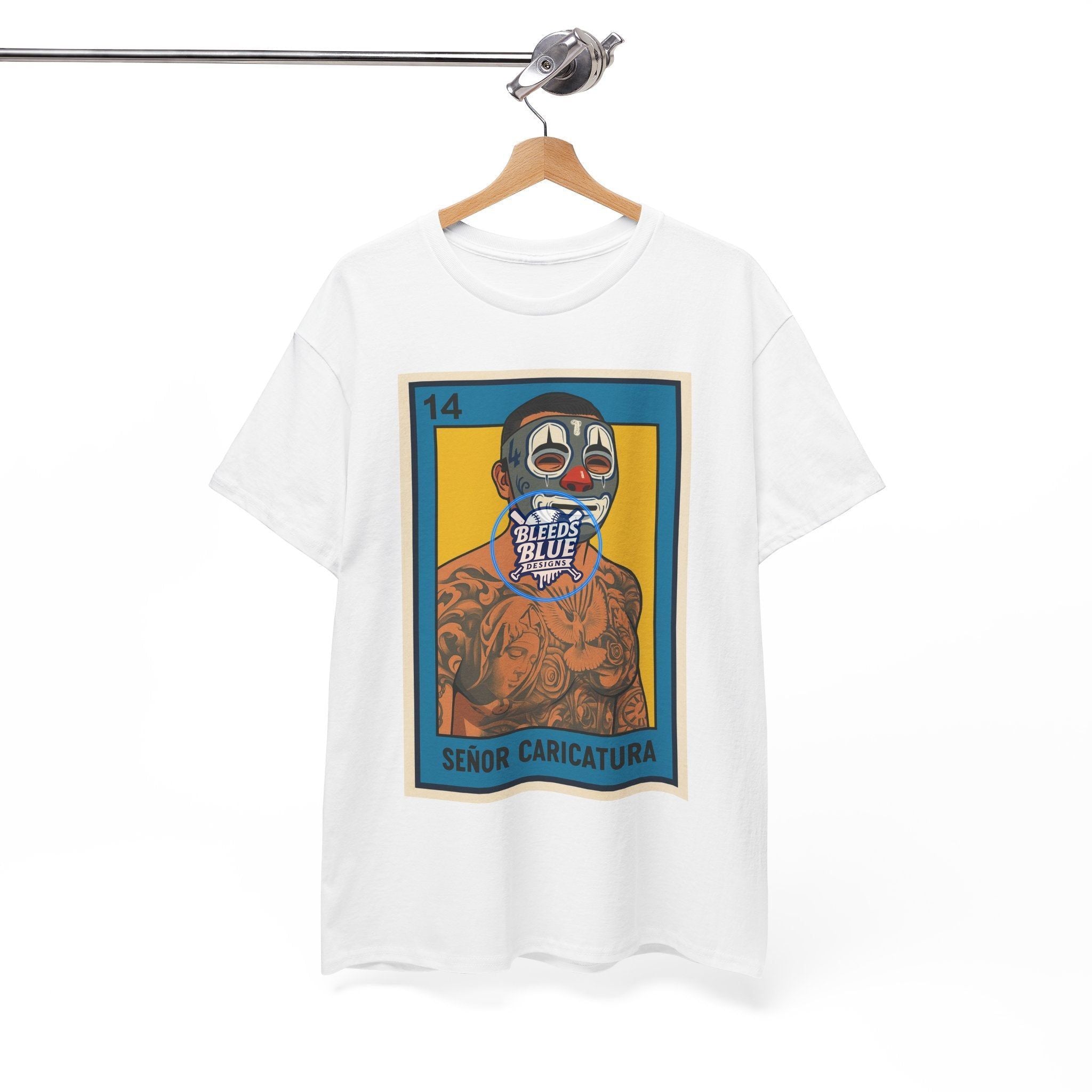 Banda Senor Caricatura Loteria Card Tee Shirt - Unisex Heavy Cotton Casual Fit