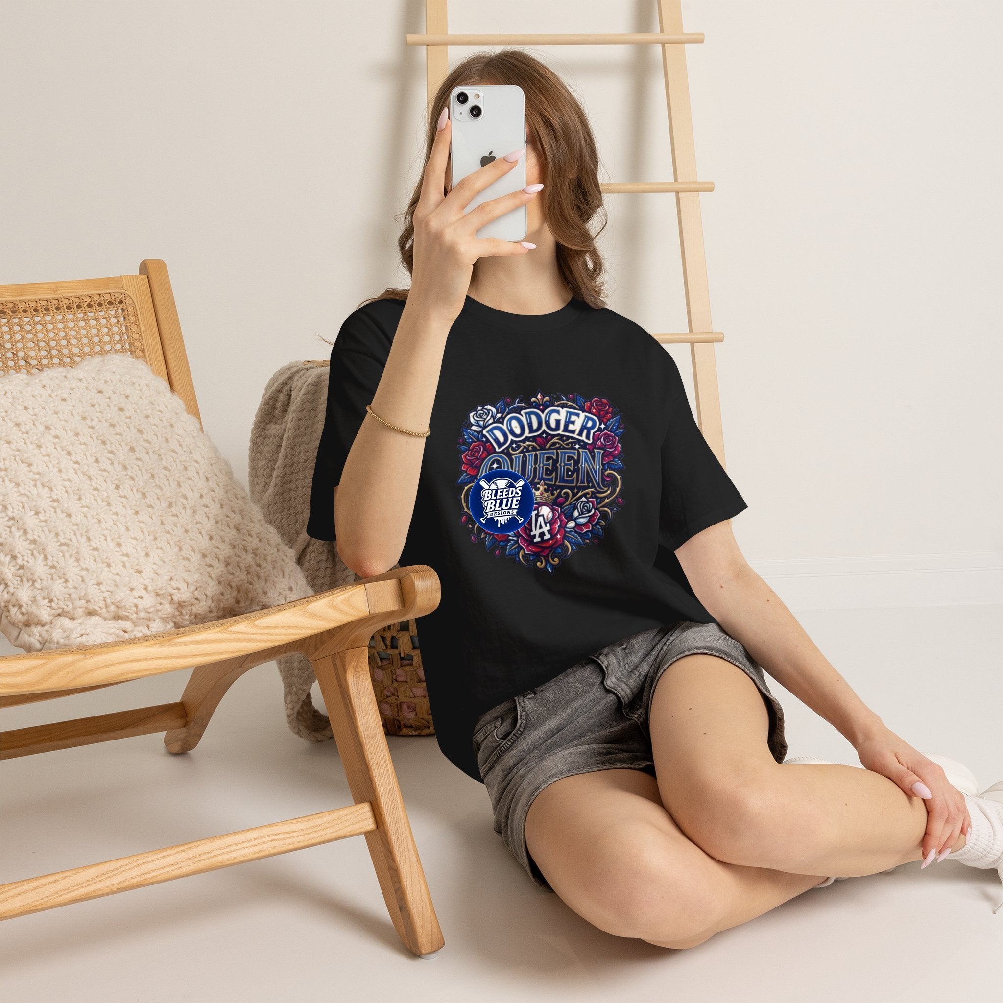Dodger Queen Floral Baseball Tee