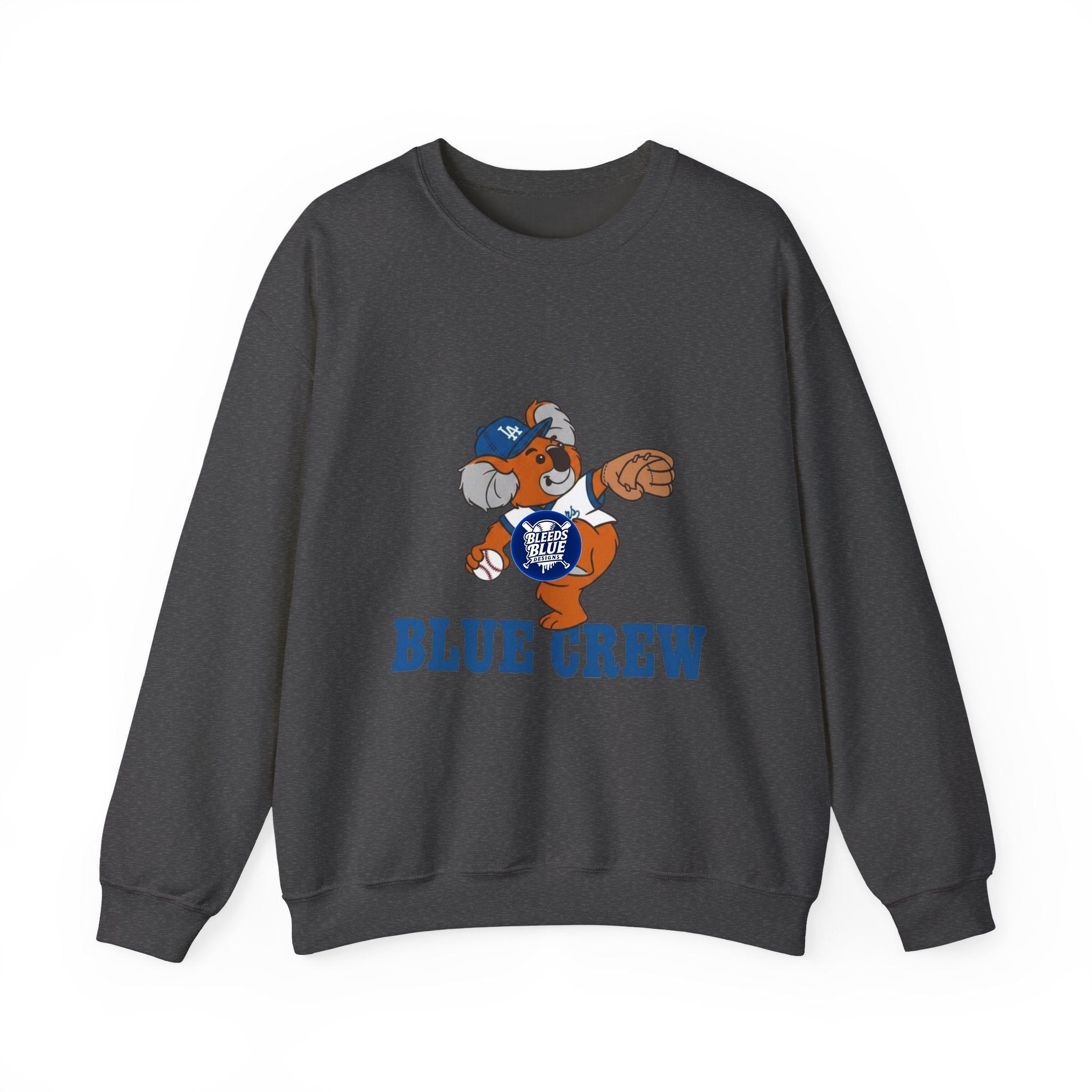 Blue Crew Koala Mascot Sweatshirt — Adult Crewneck Sweatshirt