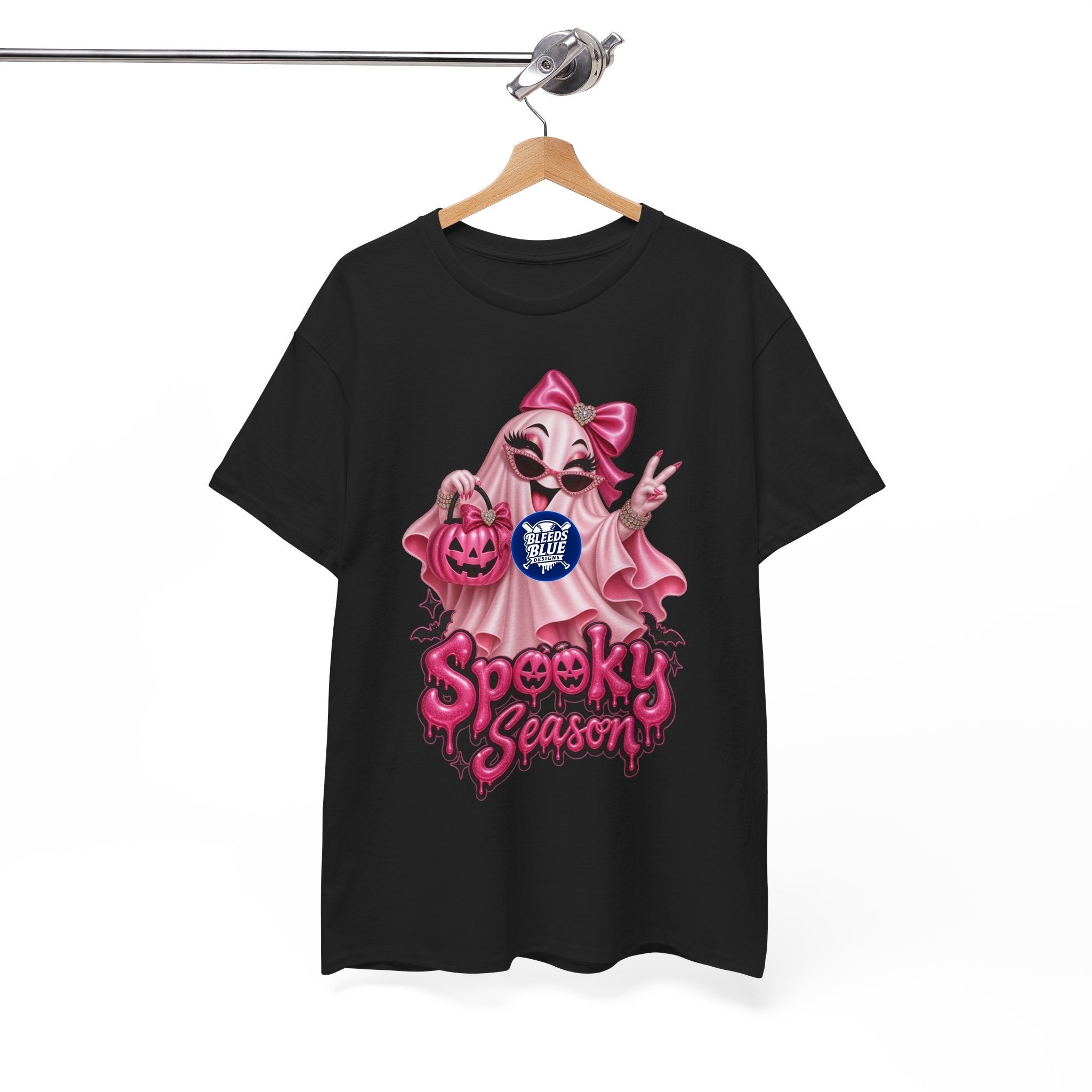 Spooky Season Cute Pink Bougie Ghost T-Shirt