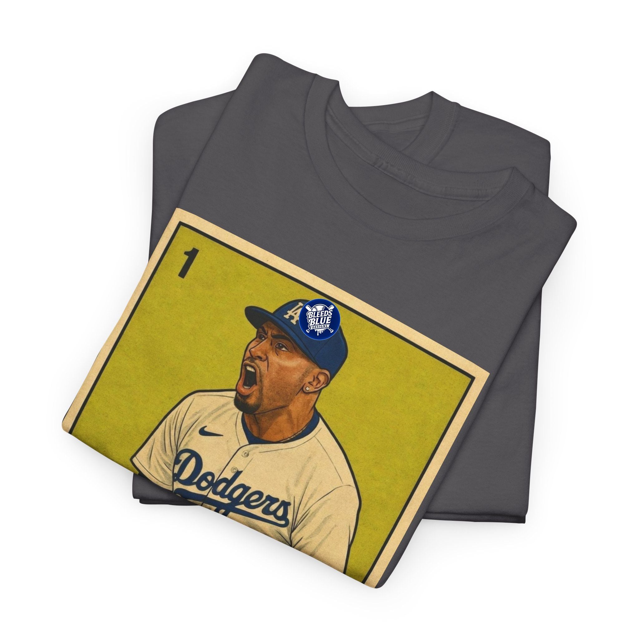 La Trompeta Baseball T-Shirt — Vintage Dodgers Trading Card Design