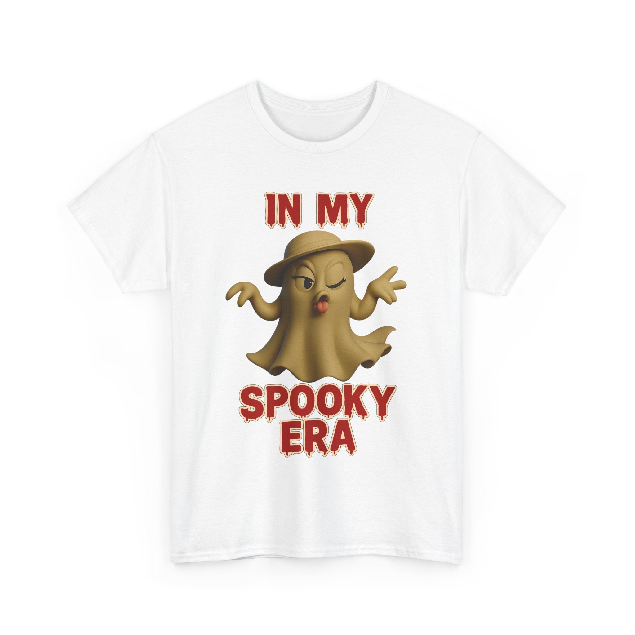 Ghost Fashionista In My Spooky Era Halloween Tee Shirt - Unisex Heavy Cotton Tee Casual Fit
