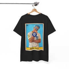 Baseball Card Tee — "Señor Azul" Vintage Player Graphic Shirt