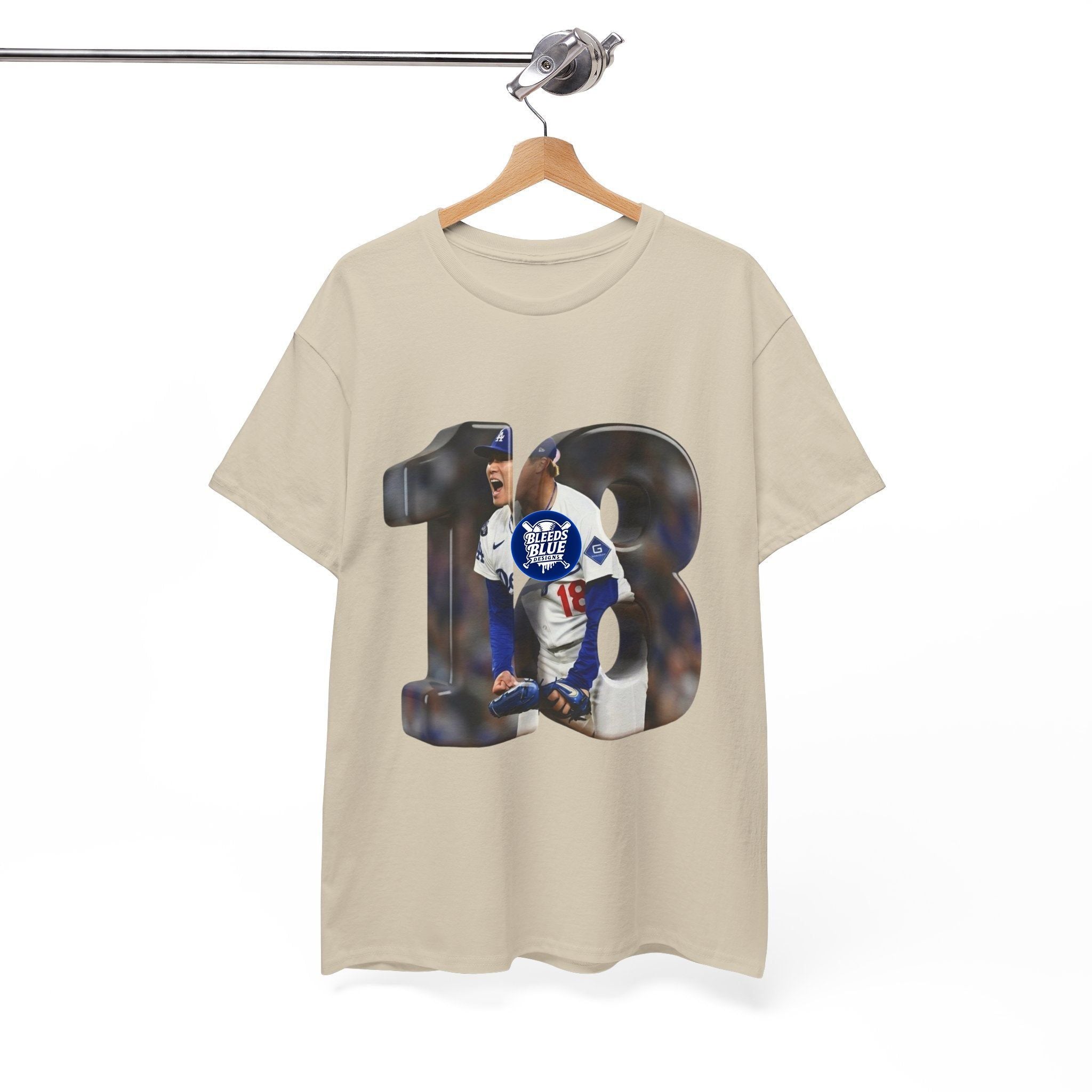Baseball Number 18 T-Shirt – Player Photo Graphic Tee