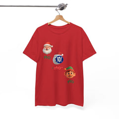 Holiday Ho Ho Ho Tee Shirt - Unisex Heavy Cotton Casual Fit