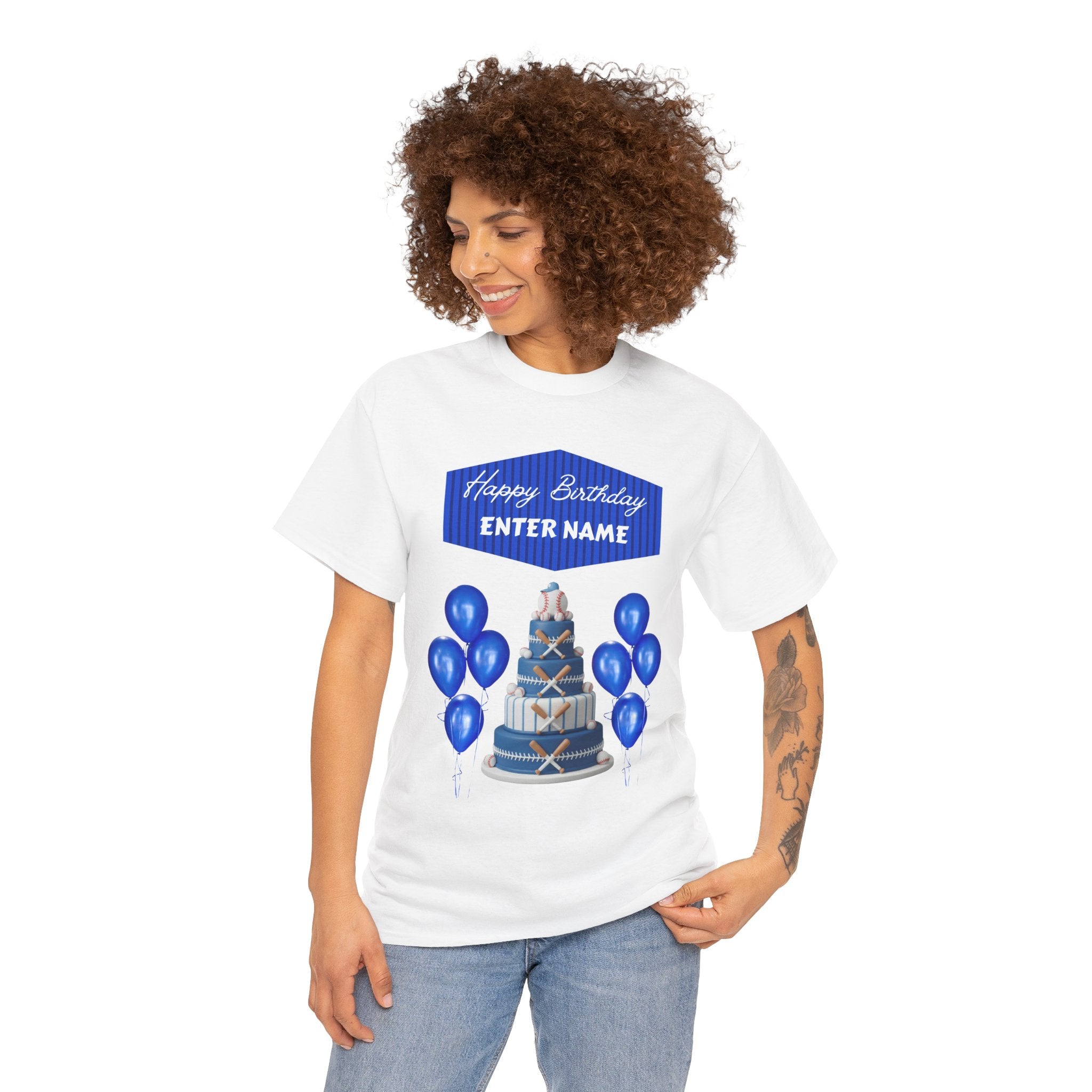 Personalized Kids Birthday Cake Tee — "Happy Birthday" Name T-Shirt