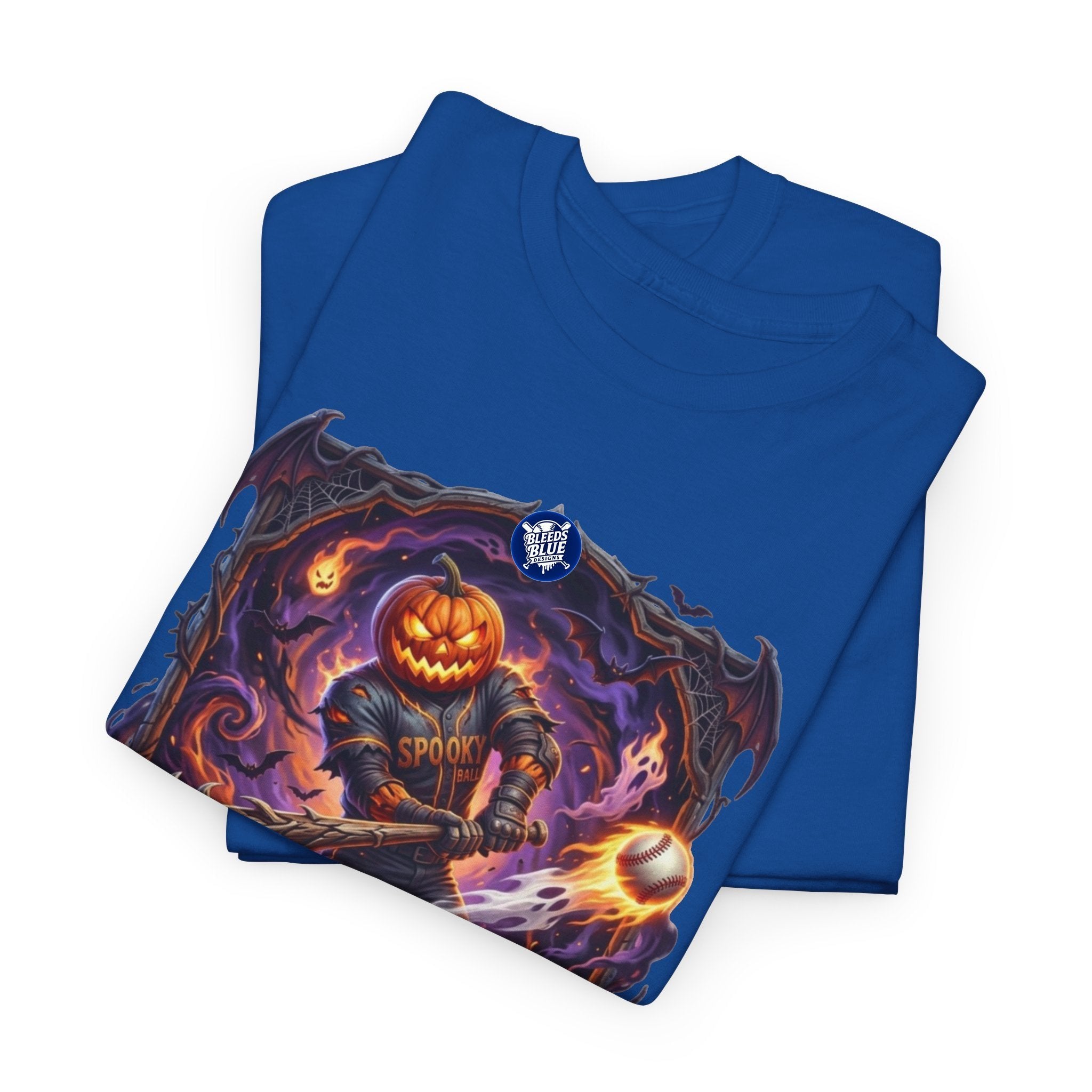 Halloween October Baseball Spooky Season Pumpkinhead T-Shirt