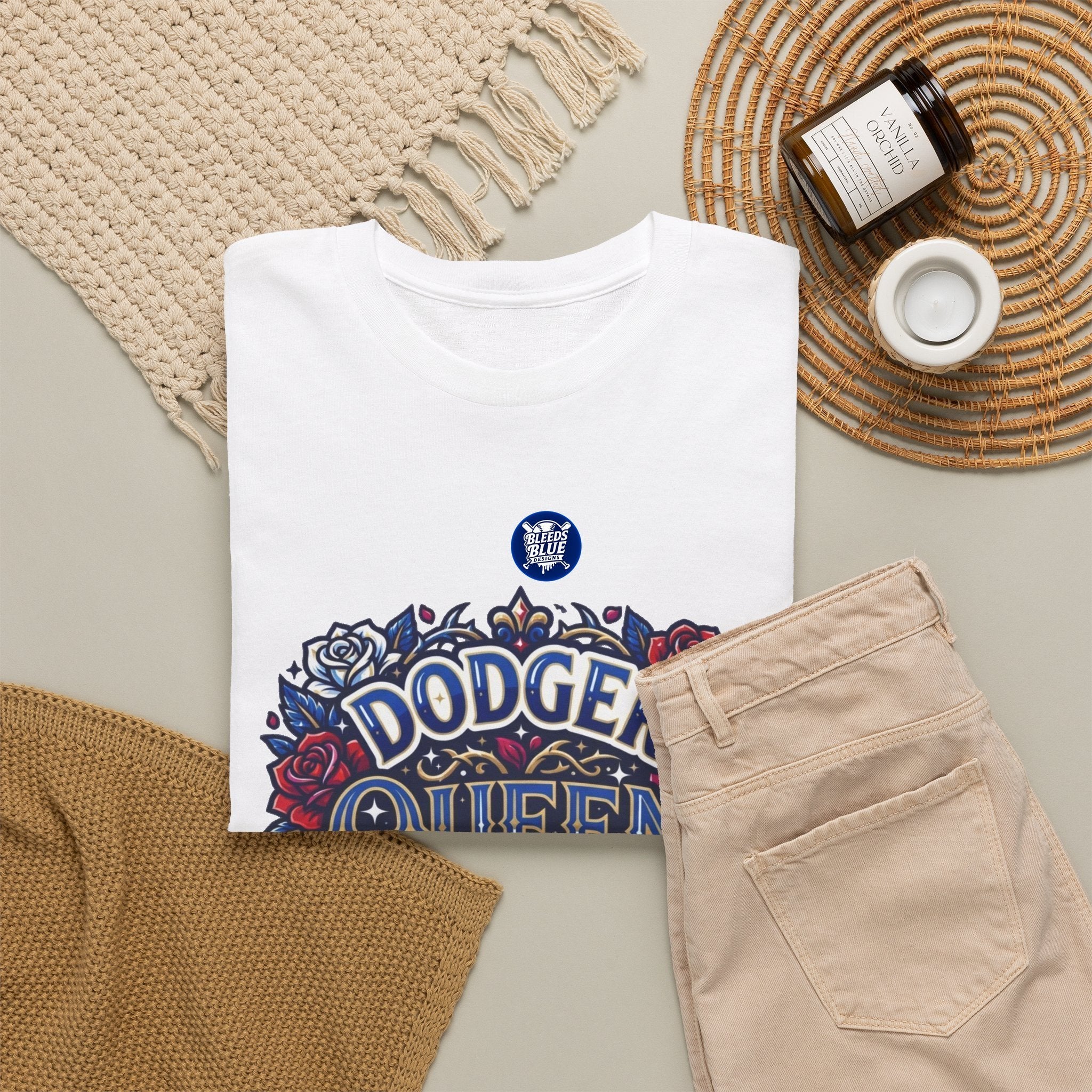 Dodger Queen Floral Baseball Tee