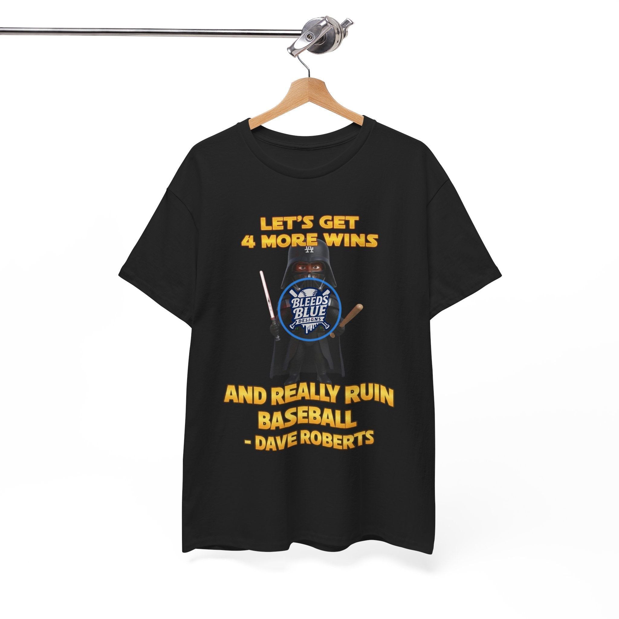 Dodgers Darth Roberts Star Wars Tee Shirt - Unisex Heavy Cotton Casual Fit