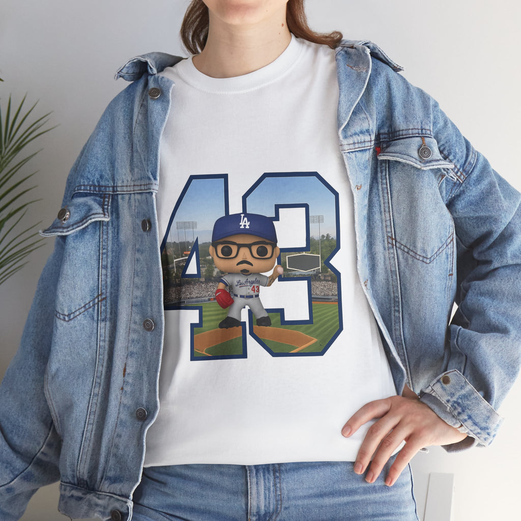 Banda Number 43 with a Funko Style Figurine Tee Shirt - Unisex Heavy Cotton Tee Casual Fit
