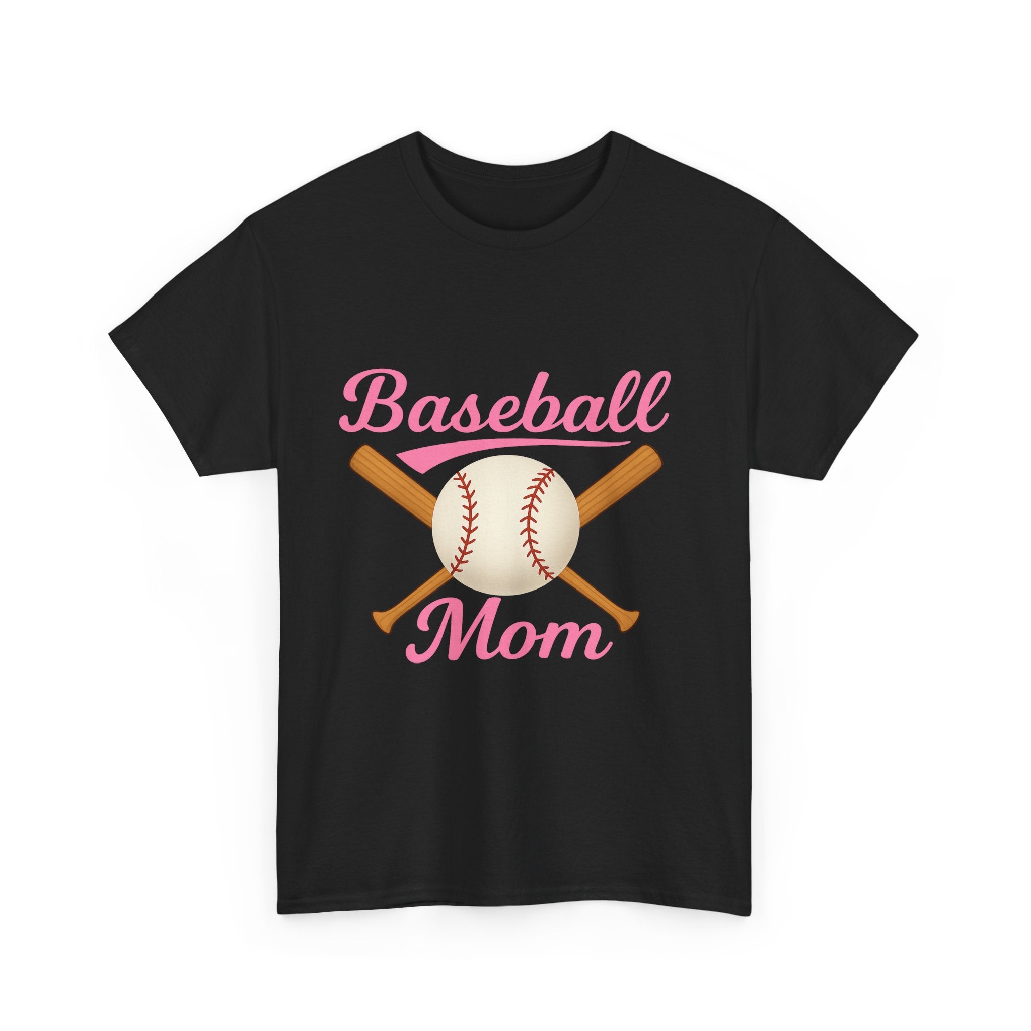 Pink Baseball Mom Tee Shirt - Unisex Heavy Cotton Tee Casual Fit