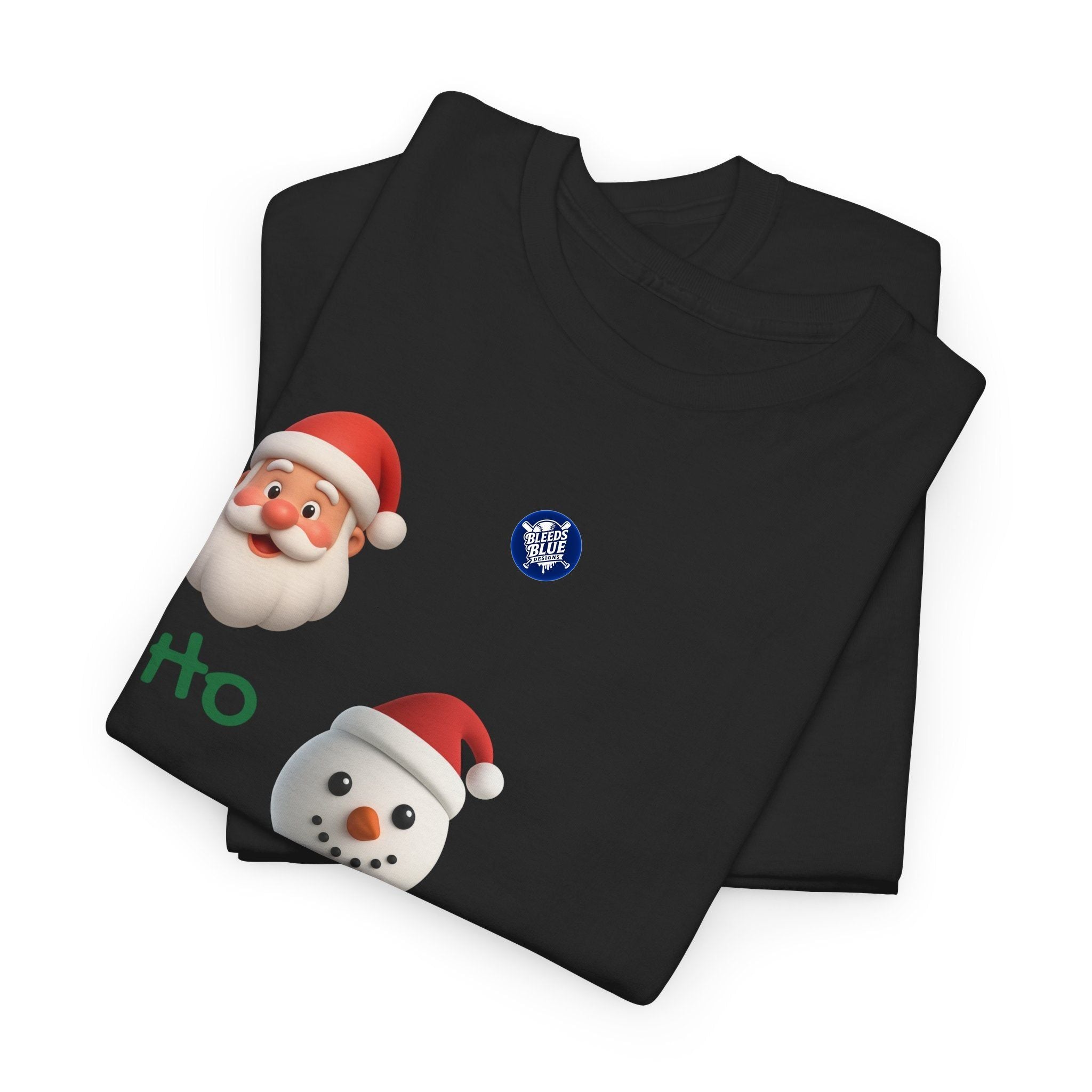Holiday Ho Ho Ho Tee Shirt - Unisex Heavy Cotton Casual Fit