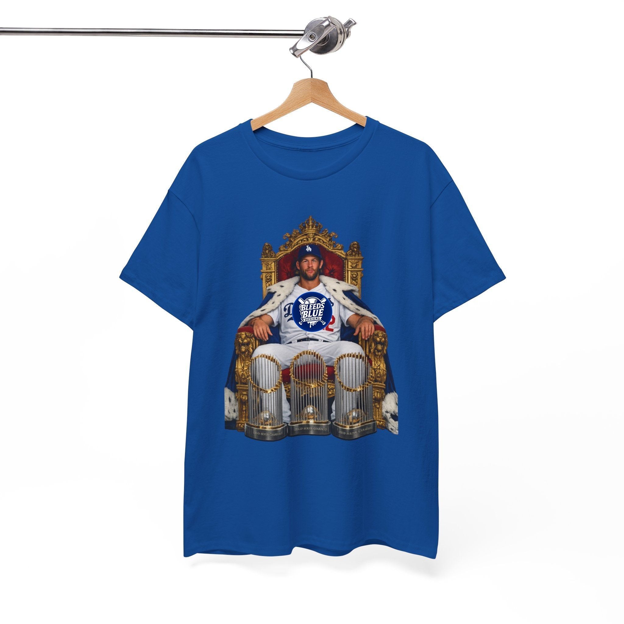 Kershaw Baseball Throne T-Shirt — Player on Throne Graphic Tee