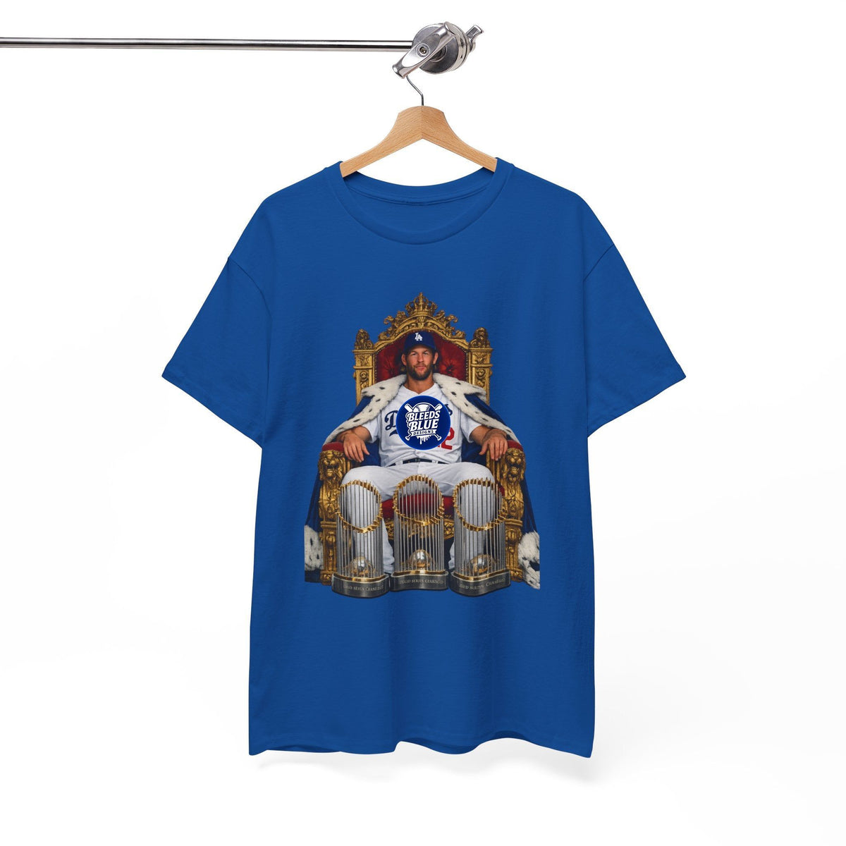Kershaw Baseball Throne T-Shirt — Player on Throne Graphic Tee