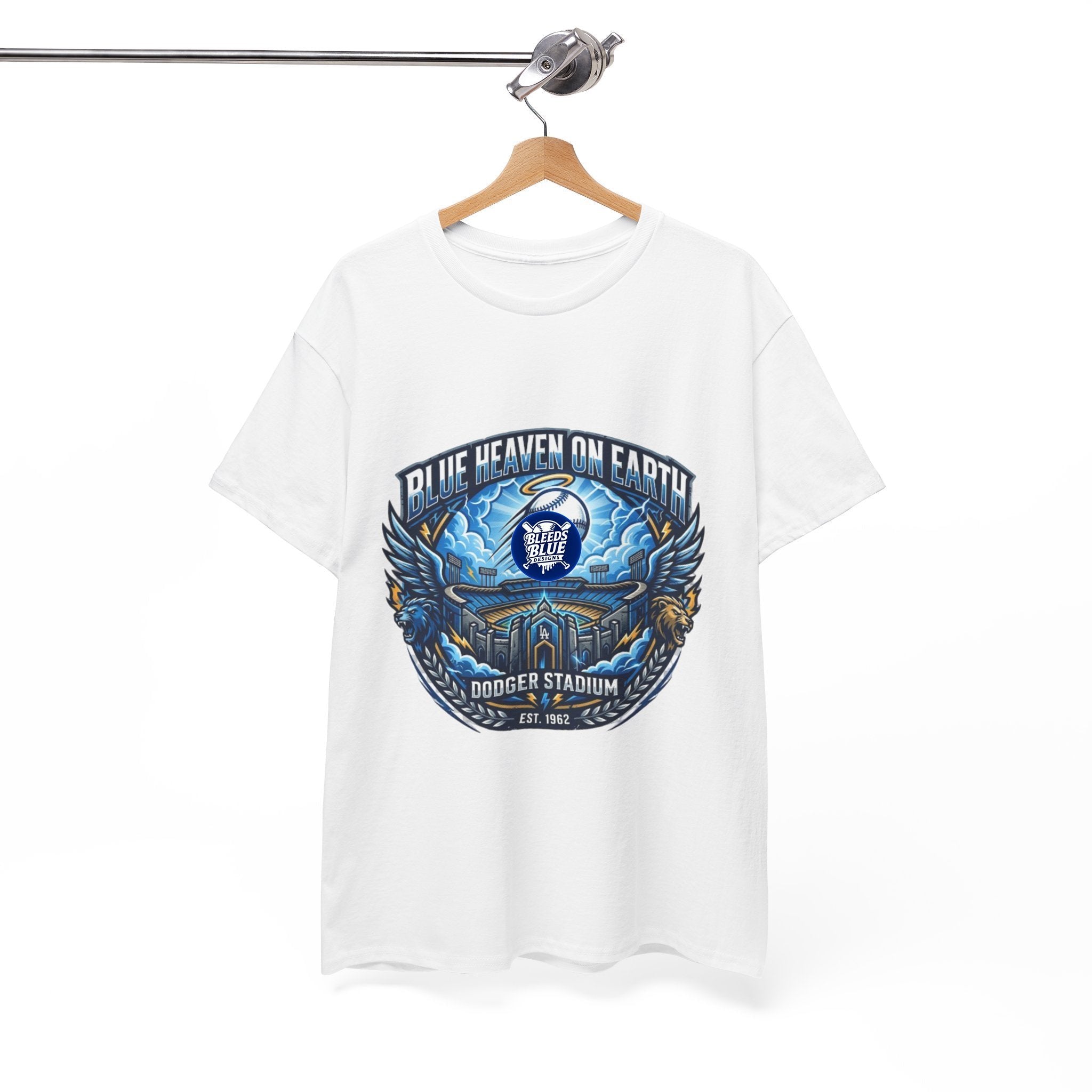 Blue Heaven on Earth Dodgers Stadium T-Shirt — Vintage Baseball Fan Tee