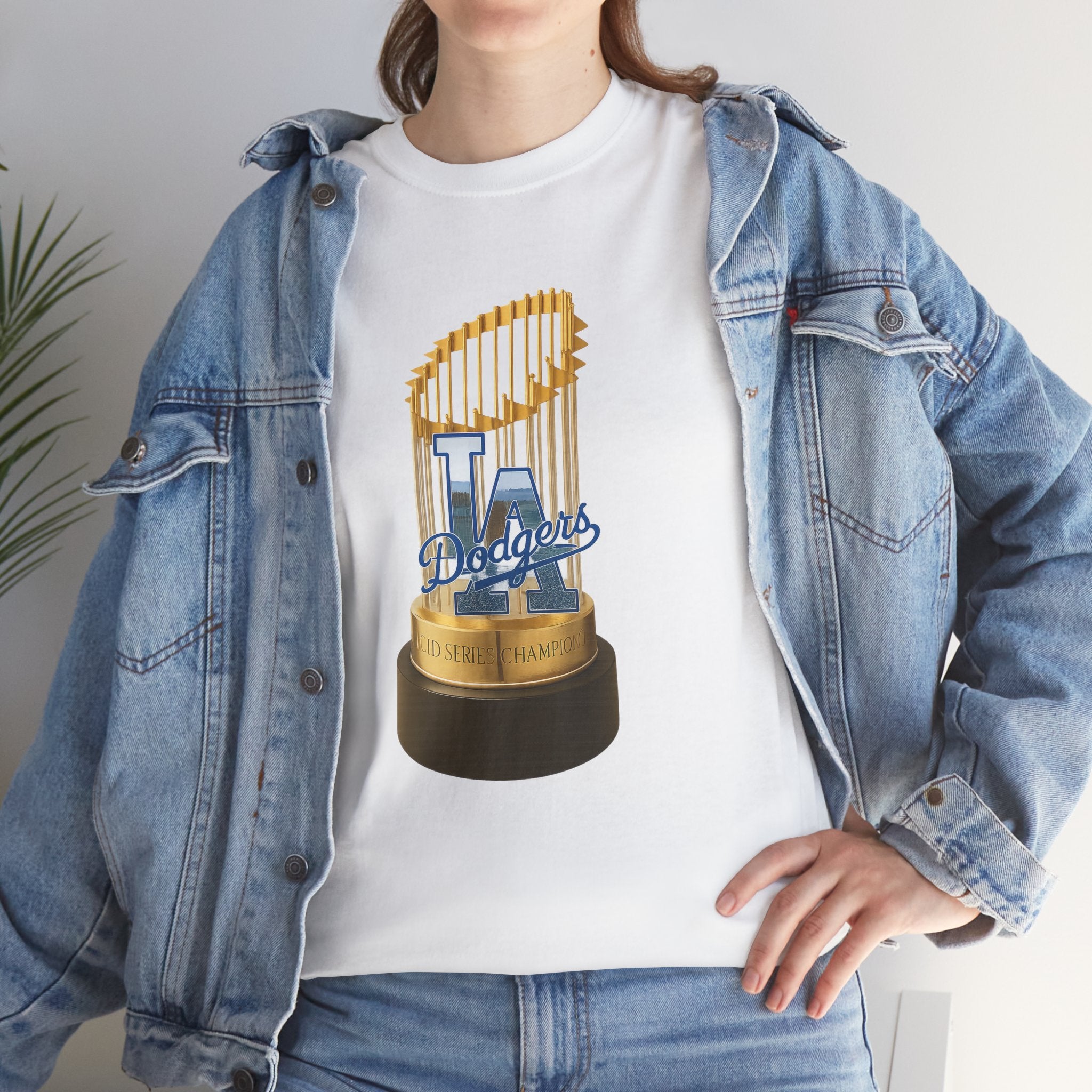 Trophy Los Angeles Logo Tee Shirt -  Unisex Heavy Cotton Tee Casual Fit