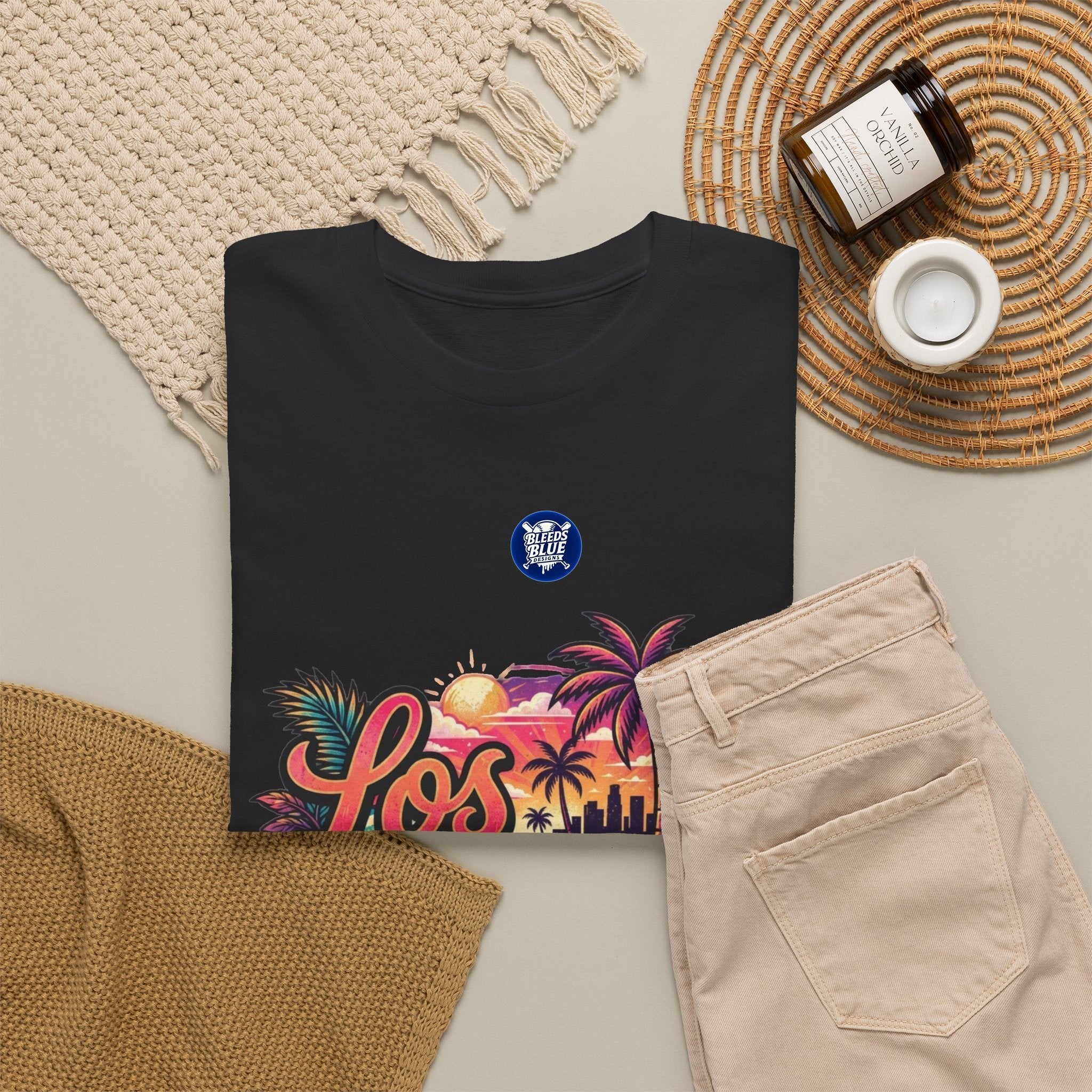 Los Angeles Vintage Sunset Palm Tree Tee