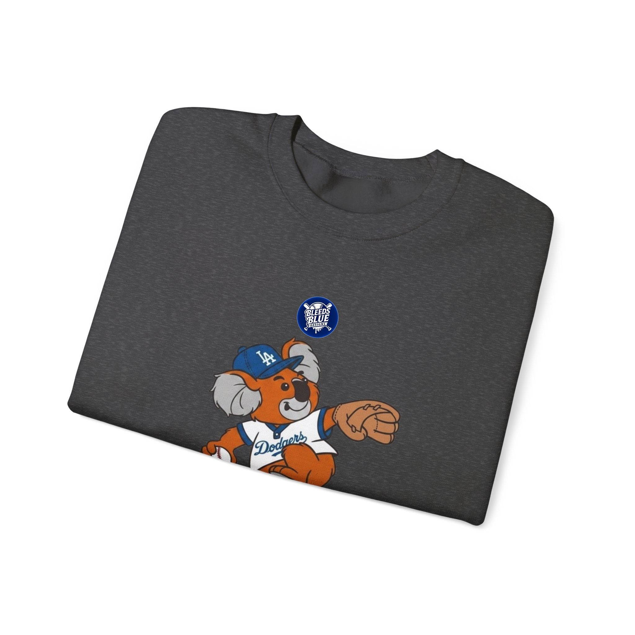 Blue Crew Koala Mascot Sweatshirt — Adult Crewneck Sweatshirt