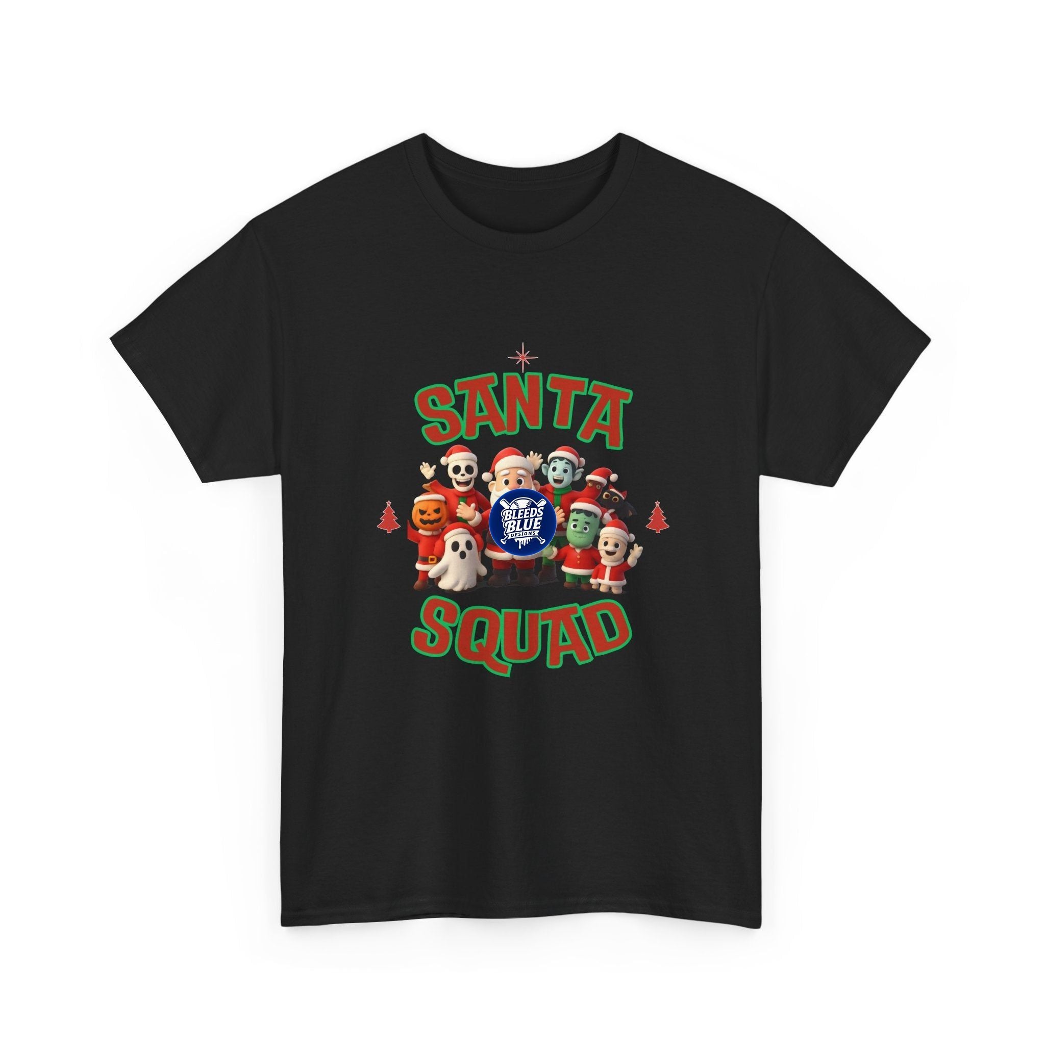 Holiday Santa Spooky Squad Tee Shirt - Unisex Heavy Cotton Casual Fit
