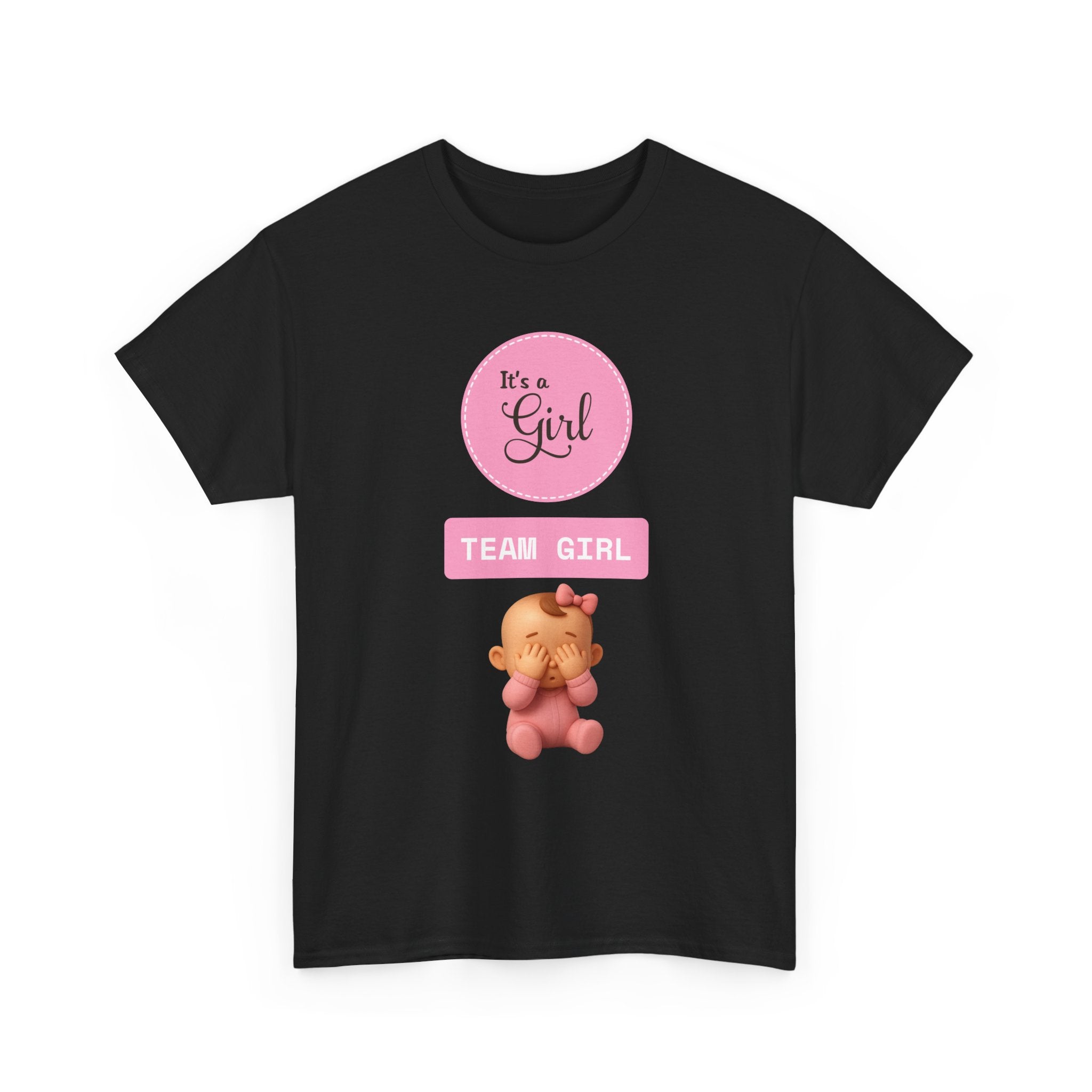 It’s a Girl "Team Girl" Baby Guess Tee — Gender Reveal/Newborn Announcement T-Shirt