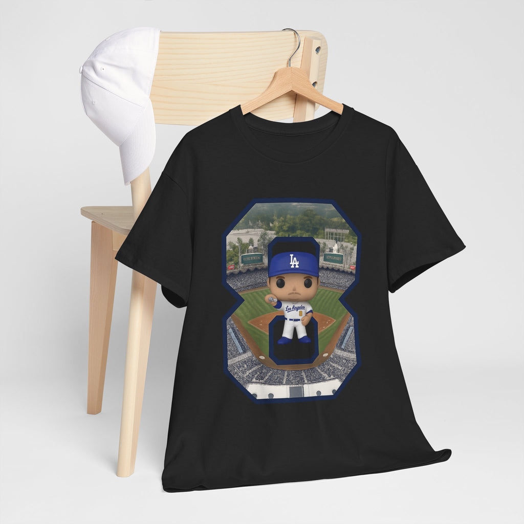 Kike Number 8 with a Funko Style Figurine Tee Shirt - Unisex Heavy Cotton Tee Casual Fit