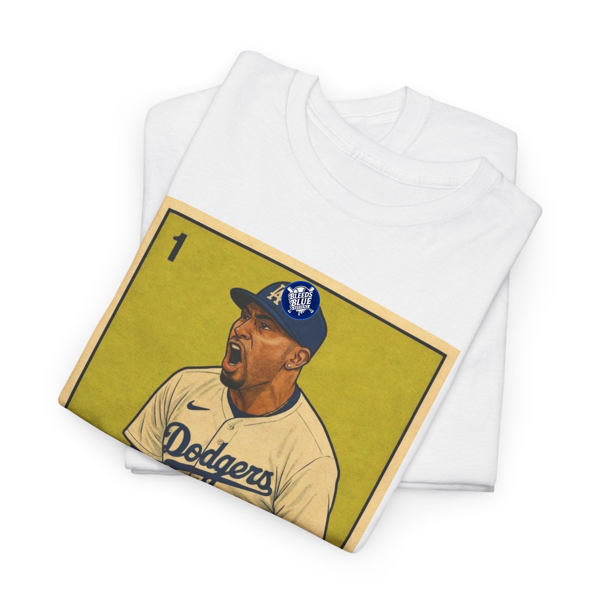 La Trompeta Baseball T-Shirt — Vintage Dodgers Trading Card Design