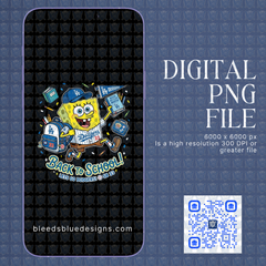 Dodgers SpongeBob Back to School PNG | Digital Art (6000x6000)