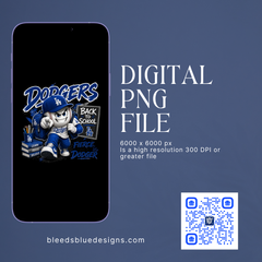 Dodgers Baseball Head Back To School PNG | Digital Art (6000x6000)