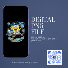 Dodgers SpongeBob Back to School PNG | Digital Art (6000x6000)