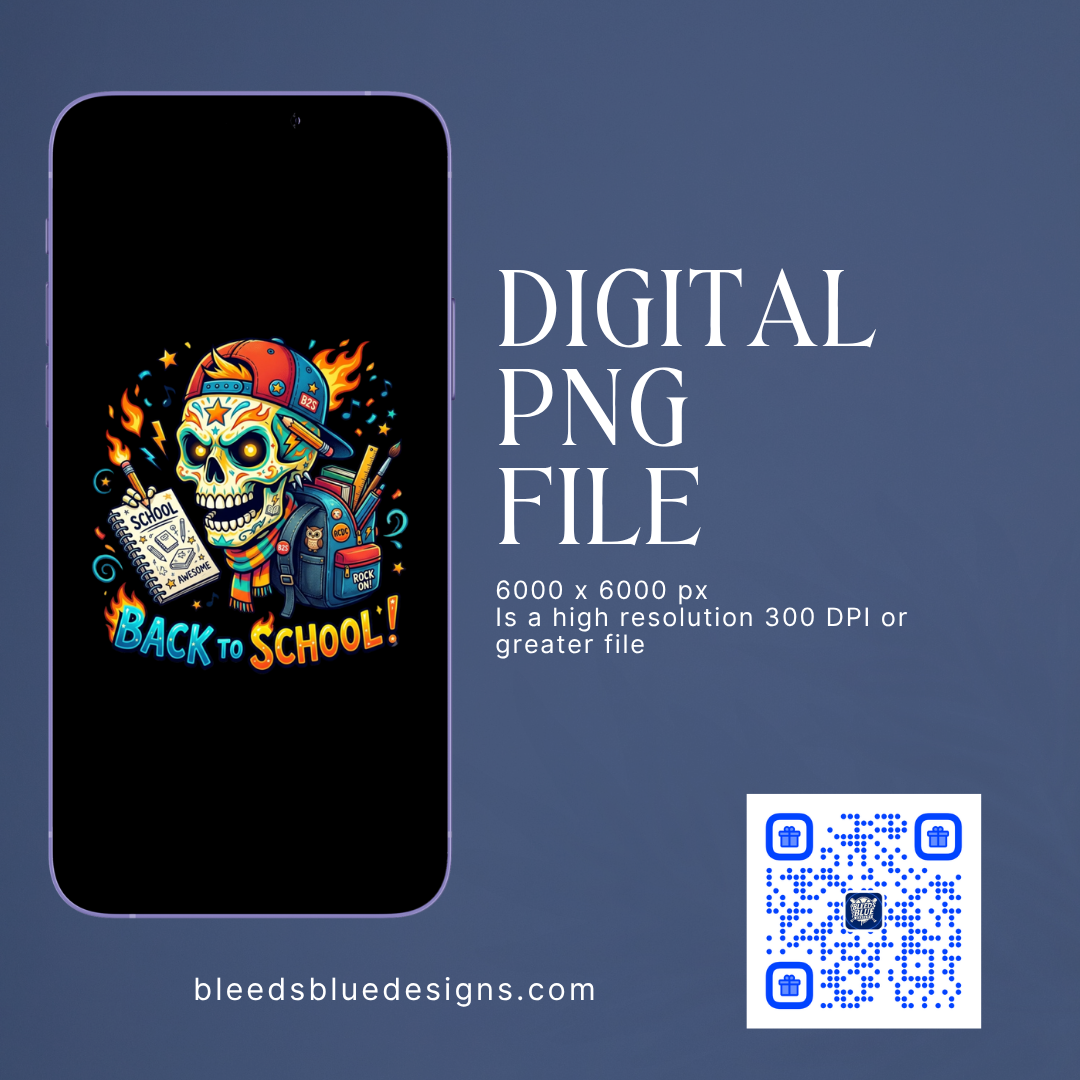 Fire Skull Head Back to School PNG | Digital Art (6000x6000)