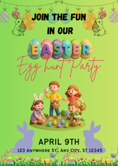 Easter Party Editable Invitation (Portrait)