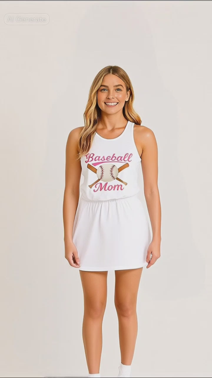 Pink Baseball Mom Jersey Tank