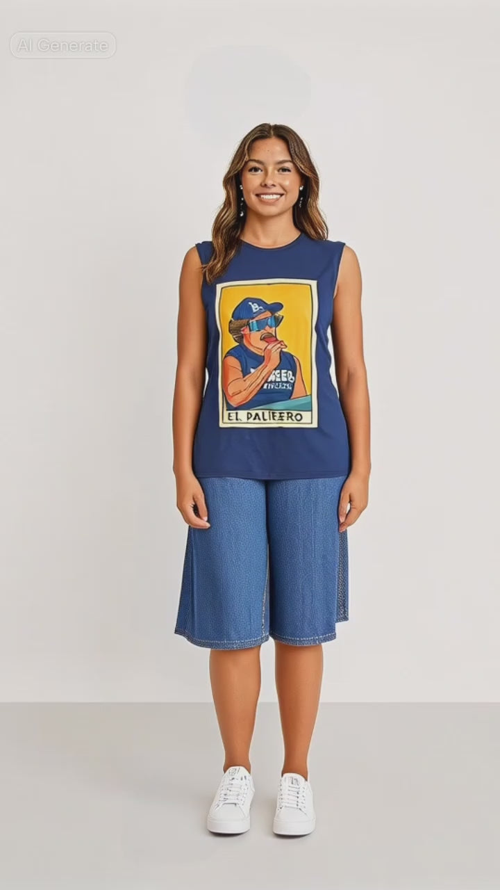 Kike El Paletero Loteria Card Jersey Tank