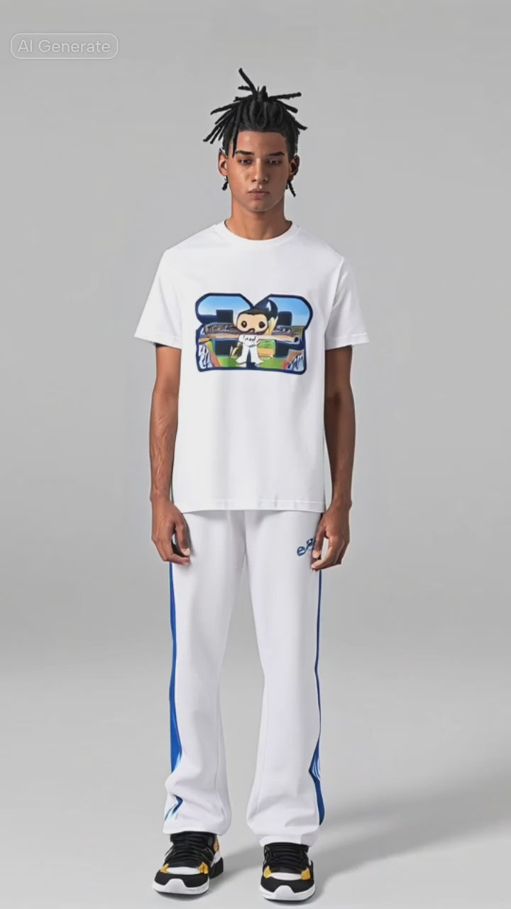 Kershaw Number 22 with a Funko Style Figurine Tee Shirt - Unisex Heavy Cotton Tee Casual Fit