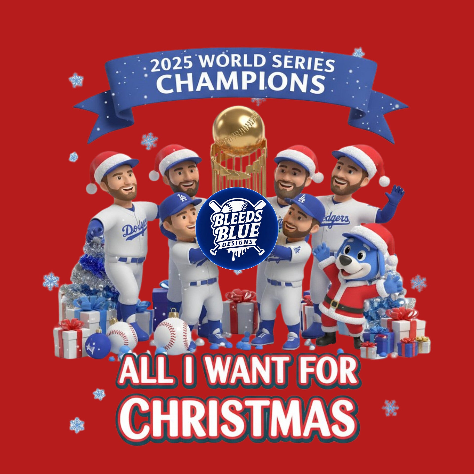 Holiday 2025 World Series Champion Dodgers PNG | Digital Art (6000x6000)