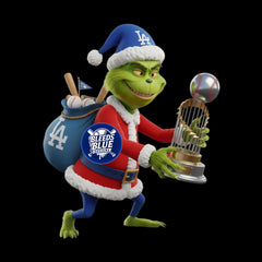 Holiday Dodgers Grinch with Trophy PNG | Back2Back Digital Art (6000x6000)