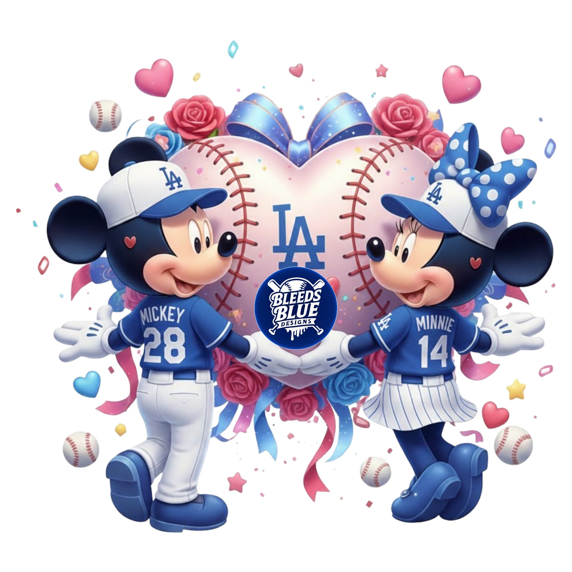 Dodgers Mickey and Minnie Valentine PNG | Digital Art (6000x6000)