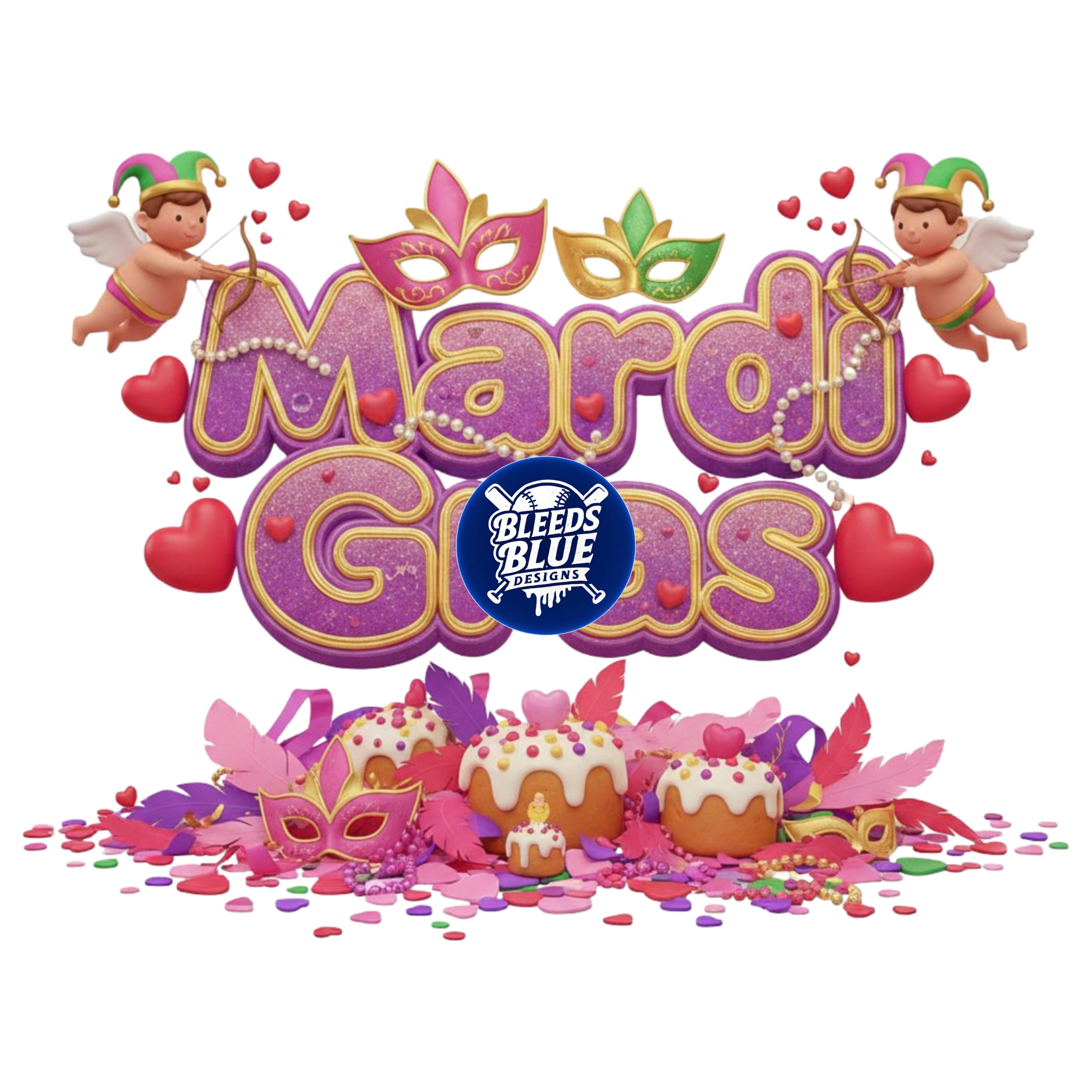 Mardi Gras Valentine PNG | Digital Art (6000x6000)