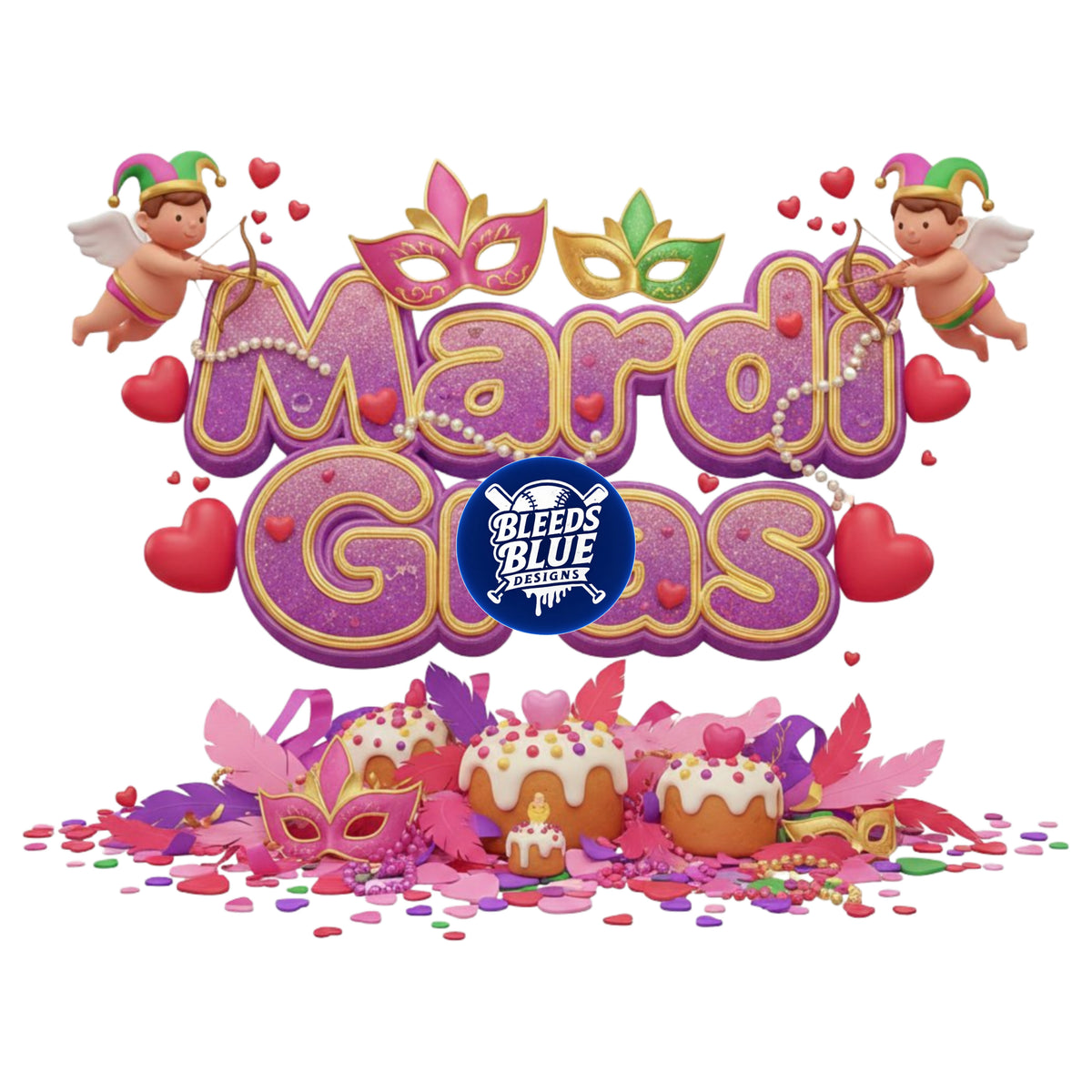 Mardi Gras Valentine PNG | Digital Art (6000x6000)