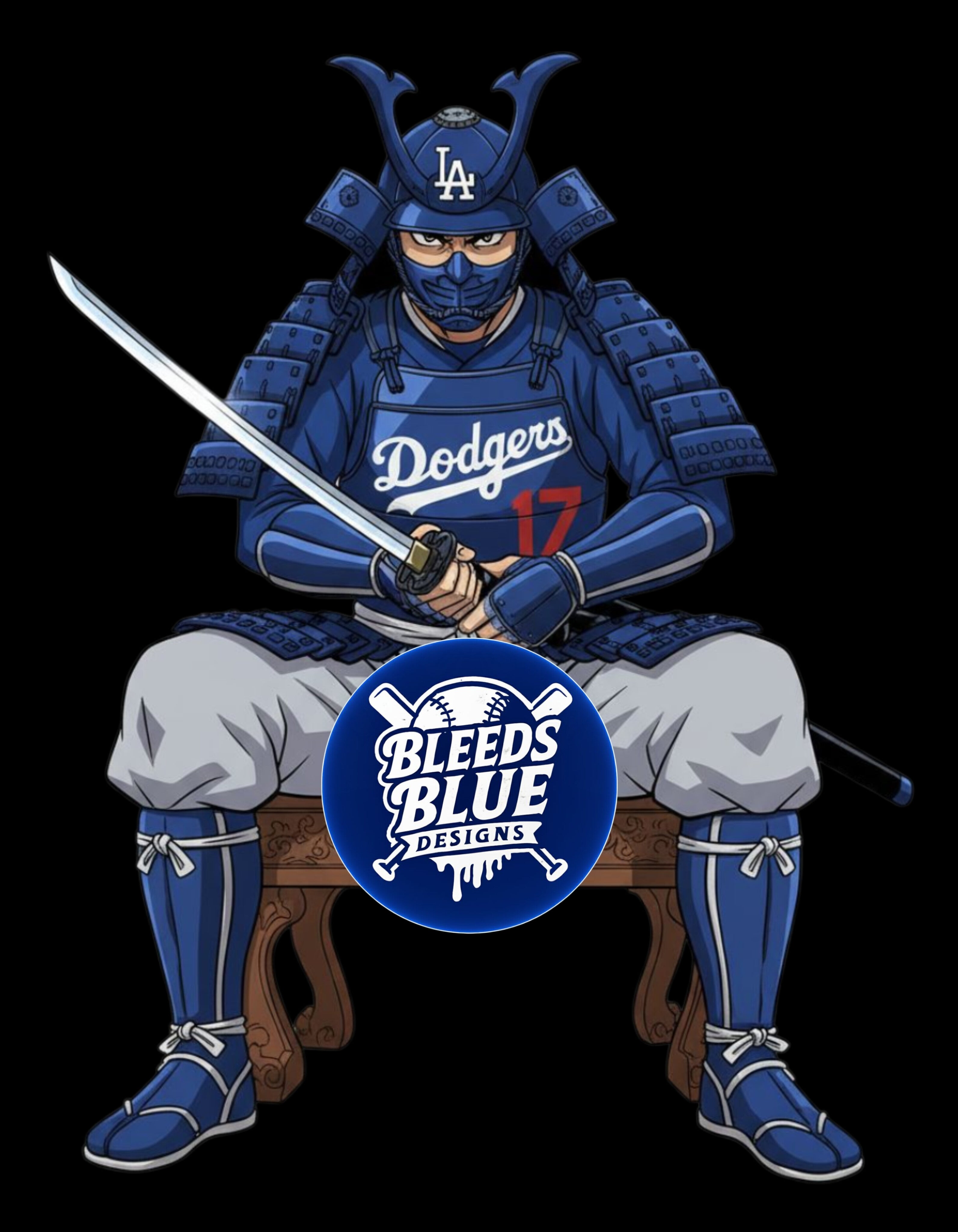 Dodgers Samurai Ohtani No Captions PNG | Digital Art (6000x7719)