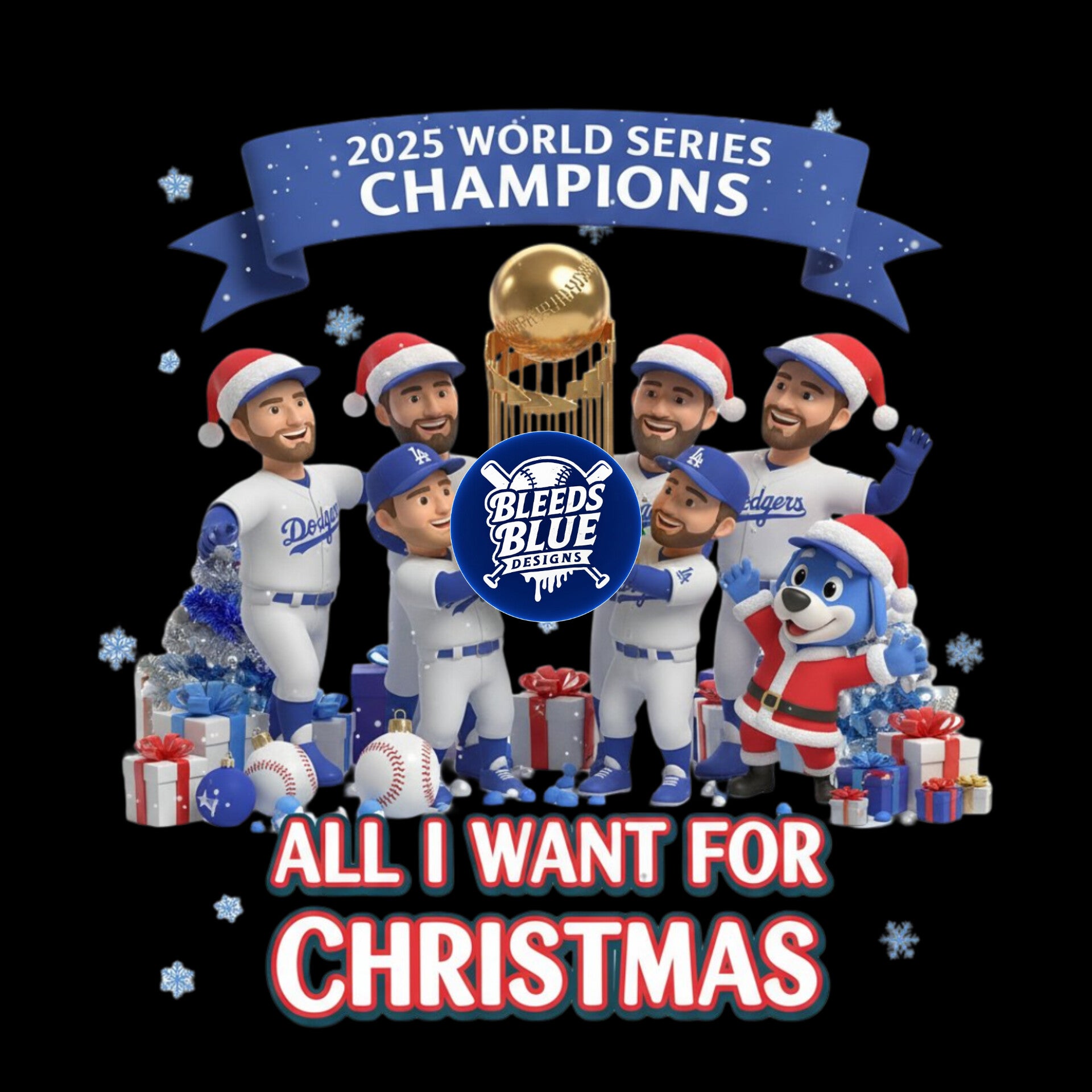 Holiday 2025 World Series Champion Dodgers PNG | Digital Art (6000x6000)