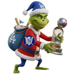 Holiday Dodgers Grinch with Trophy PNG | Back2Back Digital Art (6000x6000)