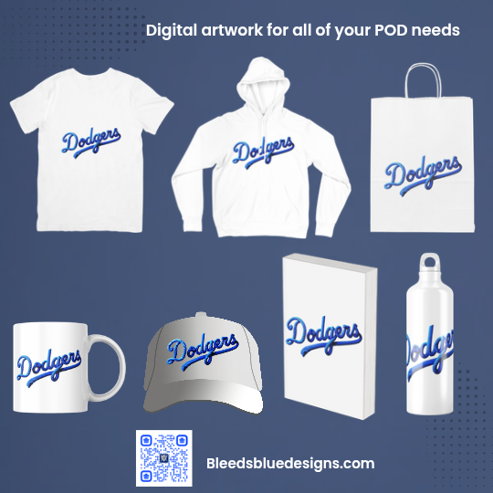Blue Lasso Dodgers PNG | Digital Art (6000x6000)