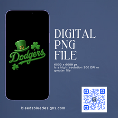 St Patricks Day Green Dodgers PNG | Digital Art (6000x6000)