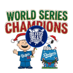 Holiday Charlie Brown and Snoopy World Series Champion Dodgers PNG | Digital Art (6000x6000)