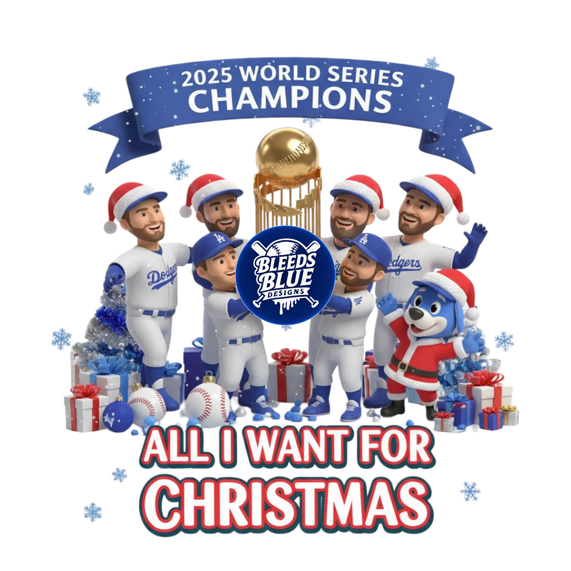 Holiday 2025 World Series Champion Dodgers PNG | Digital Art (6000x6000)