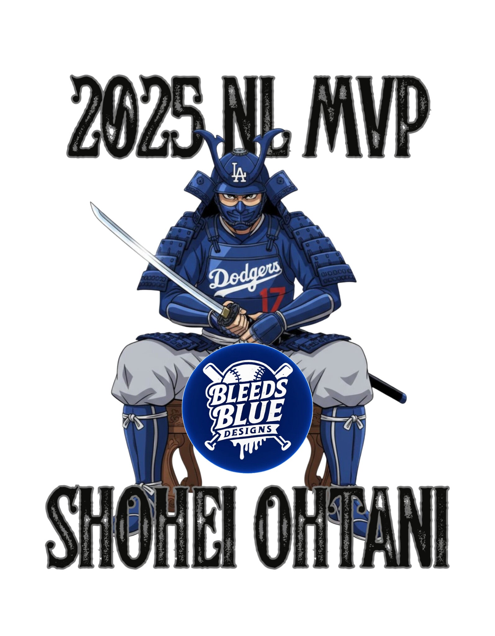 Dodgers Samurai Ohtani 2025 NL MVP PNG | Digital Art (6000x7712)