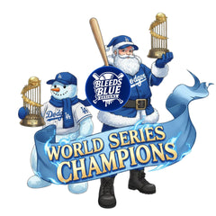 Holiday Santa and Snowman Back 2 Back Champions Dodgers PNG | Digital Art (6000x6000)
