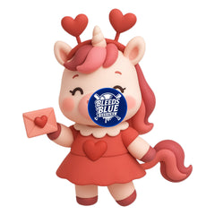 Pink Unicorn Valentine Heart Letter PNG | Digital Art (6000x6000)