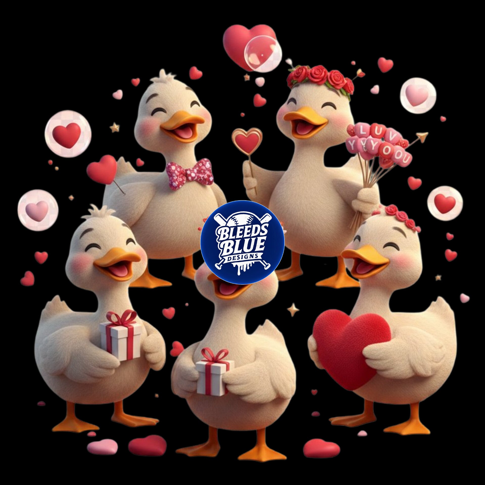 Valentine Ducks PNG | Digital Art (6000x6000)
